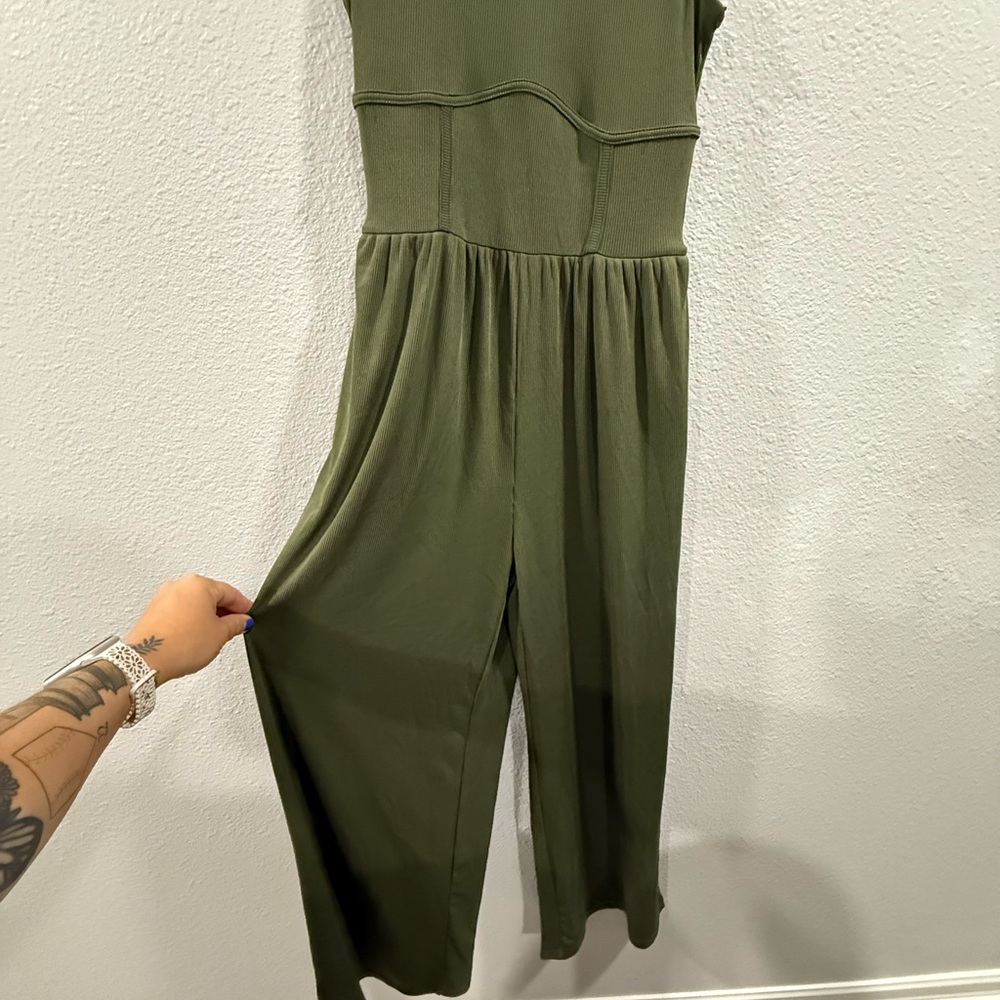 Cider Forest Green Jumpsuit